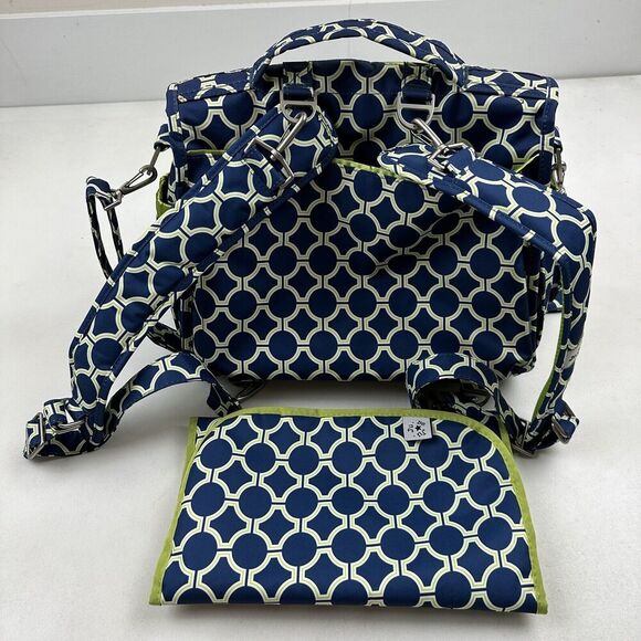 JU JU BE BFF Diaper Bag ROYAL ENVY Back Pack Shoulder Strap Diaper Changer Green - Picture 7 of 8
